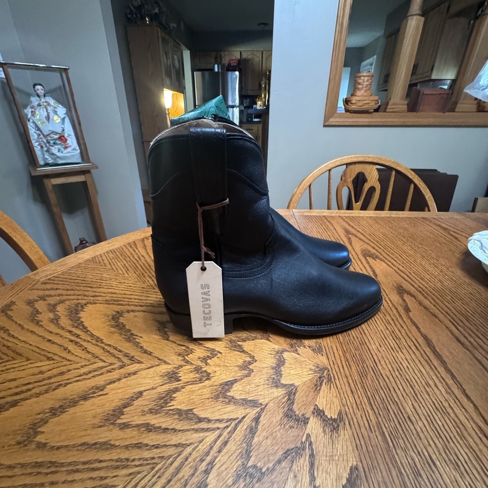 Tecovas Black Leather Western Boots